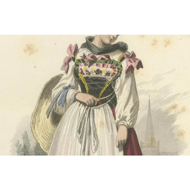 Mid 19th Century Compte-Calix, French Peasant Woman, Neuviller Bar Rhin, 1853, Print For Sale - Image 5 of 10