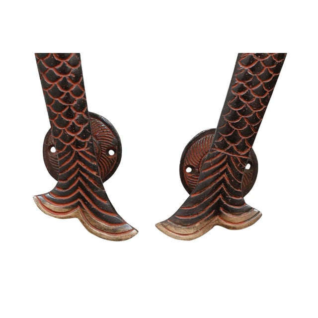 2020s Brass Fish Door Handles, a Pair For Sale - Image 5 of 5