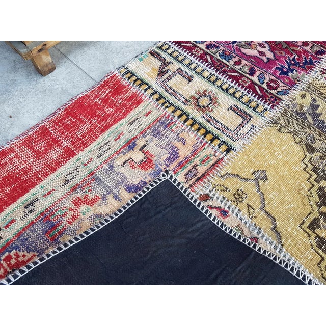 Vintage Wool Anatolian Carpet For Sale - Image 4 of 10