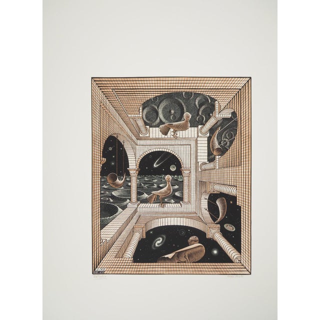MC Escher, Metaphysics, Facsimile of Original Engraving For Sale - Image 4 of 12