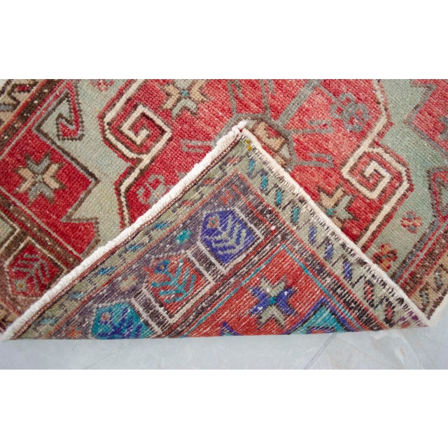 1970s Vintage Hand Knotted Small Rug Enrtway Mat, Kitchen Bathroom Decor 2x4 Ft Approx For Sale - Image 9 of 13