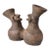 Early 20th Century Mangbetu Double Figure Marriage Clay Vessel For Sale