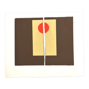 Barbara Beck 1969 Mid Century Modern Screen Print on Paper - Dated/Unsigned/Unframed
