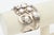 Silver Vintage Sterling Silver and Pearl Artisan Wide Cuff Bracelet, 1980's. For Sale - Image 8 of 11