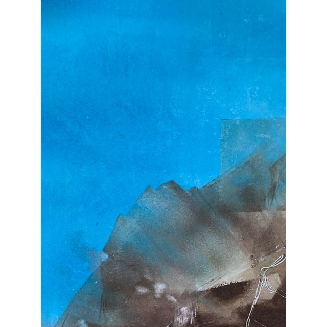 Mid 20th Century "Market in Taluca" Modern Abstract Figurative Monotype, Framed For Sale - Image 12 of 13