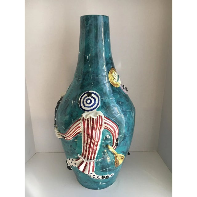 San Polo Venezia Italian Harlequin Ceramic Vase For Sale - Image 10 of 13