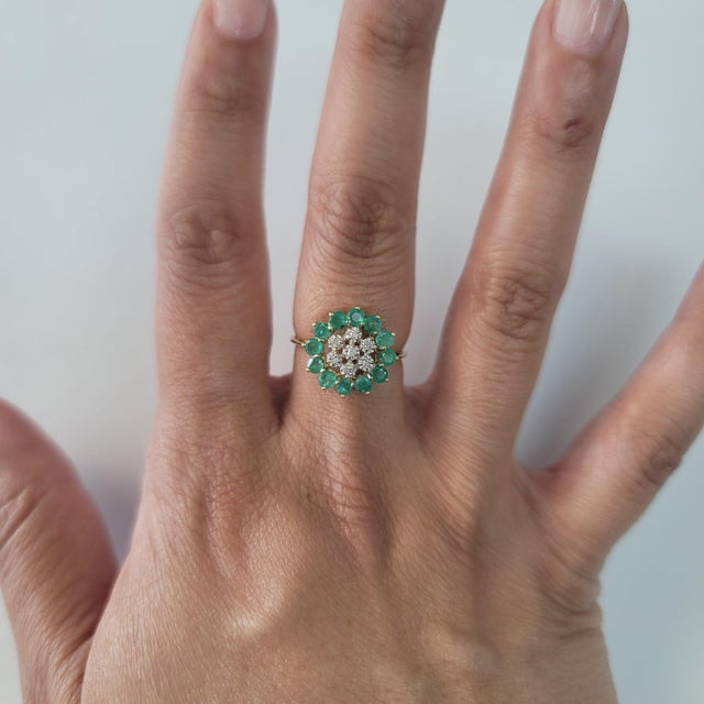 ♥ Product Summary ♥ Main Stone: Emerald & Diamonds Approx. Total Carat Weight: 1.00cttw Band Material: 14k Yellow Gold...