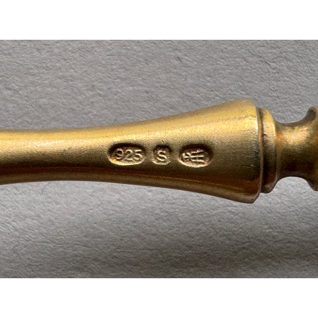 Mid 20th Century David Andersen Oslo Norway Sterling Silver Gilt Blue Guilloche Enamel Large Serving Spoon, Post-1940 For Sale - Image 11 of 12