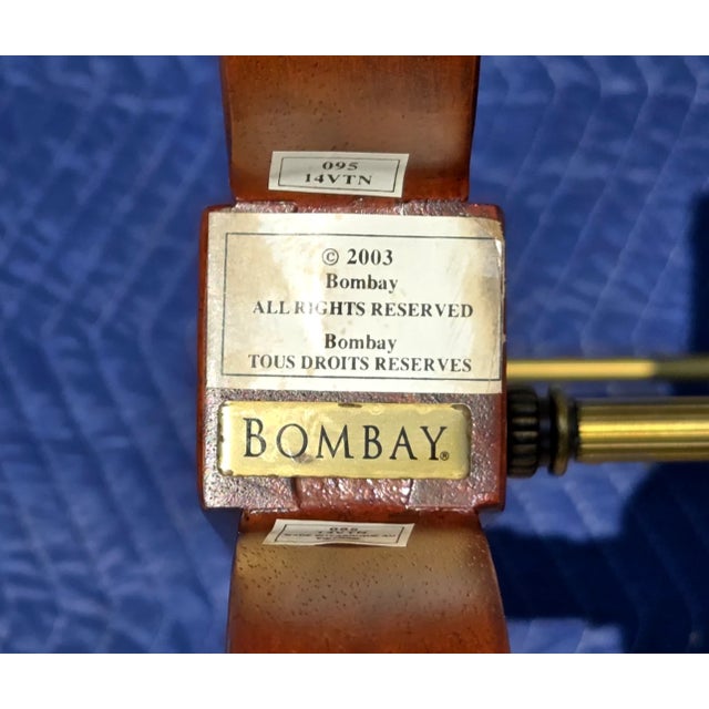 Bombay Company Brass & Mahogany Quilt Rack or Towel Stand For Sale - Image 10 of 15
