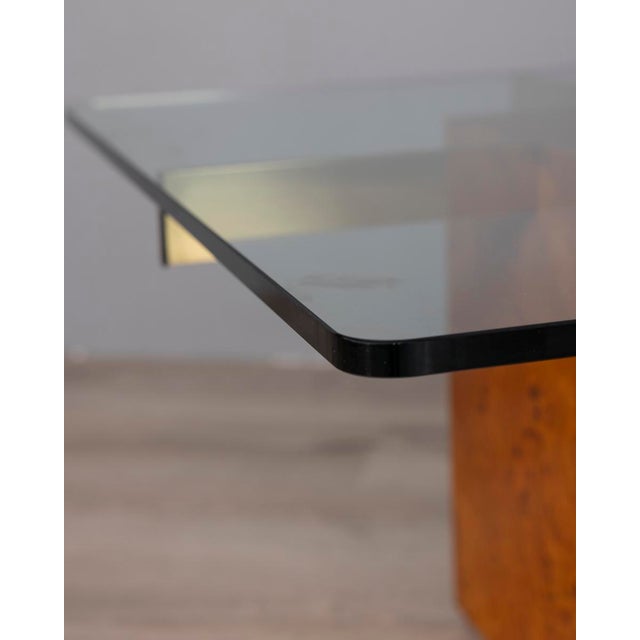 Vintage Italian Briar and Glass Coffee Table, 1970s For Sale - Image 4 of 11