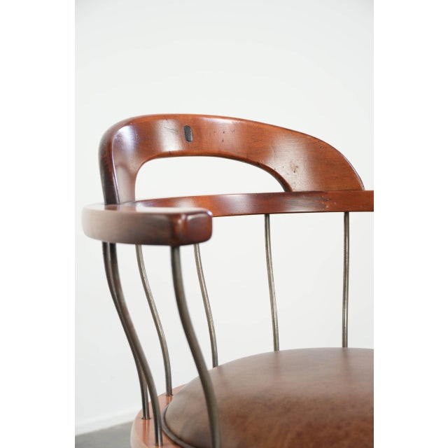 Vintage Swivel Schuitema Chairs with Cowhide Leather Seat, Set of 3 For Sale - Image 17 of 18