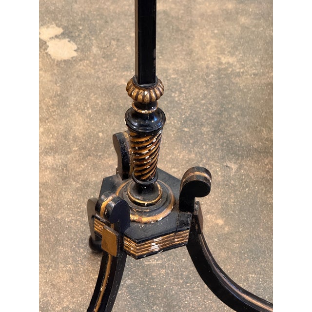 Black Early 19th Century English Regency Chinoiserie Candlestand For Sale - Image 8 of 8