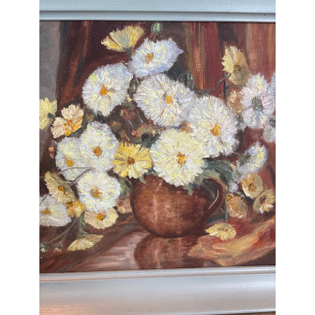 Vintage 1967 Floral Still Life Oil Painting by Mary Black – Signed & Dated – Framed For Sale - Image 10 of 12