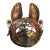 Vintage Mexican Folk Art Polychrome Metal Tigre Mask (C. 1940s) For Sale