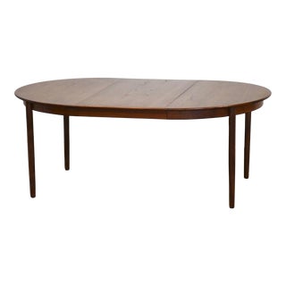 Refinished Danish Modern Teak Round Dining Table For Sale