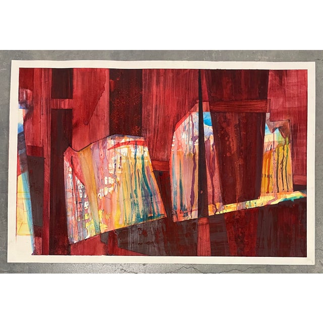 1980s Dot Galloway Modern Acrylic Painting For Sale - Image 6 of 7