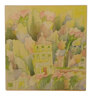 The Yellow Building Painting by Blair Lent
