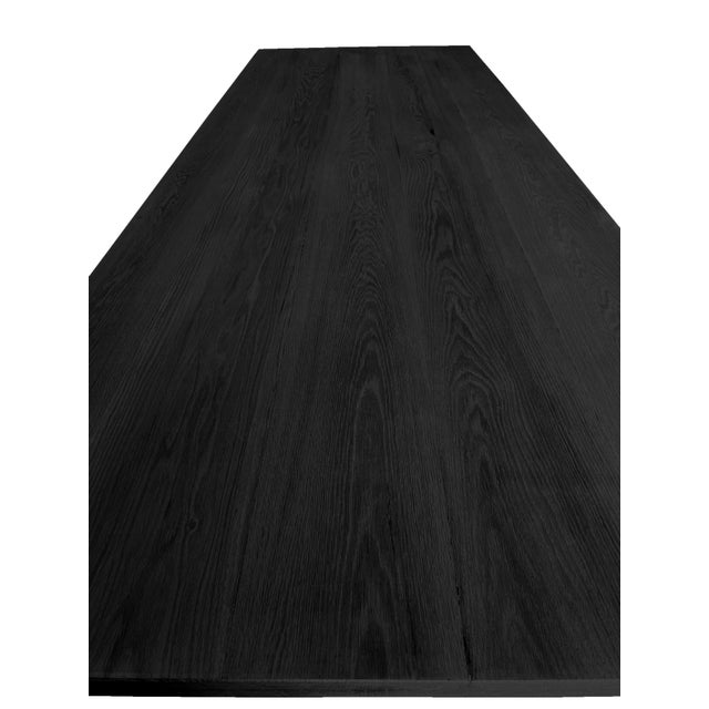 Noir Rectangular Solid White Oak Dining Table Black 84" For Sale In Los Angeles - Image 6 of 7