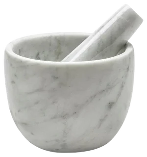 Small White Marble Mortar and Pestle from Fiammetta V