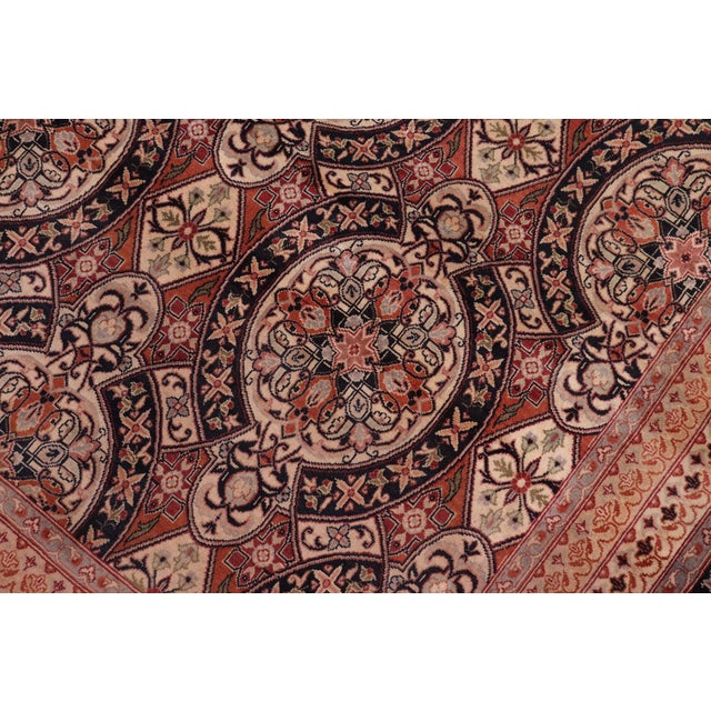 Beautiful 1990's Pak-Persian Black/Gold Wool Rug - 8'0'' X 10'0'' For Sale - Image 4 of 9