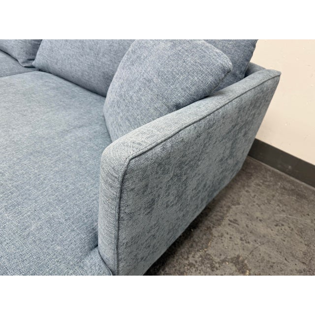 Joybird Lewis Grand Daybed/Sofa, Milo French Blue For Sale - Image 11 of 12