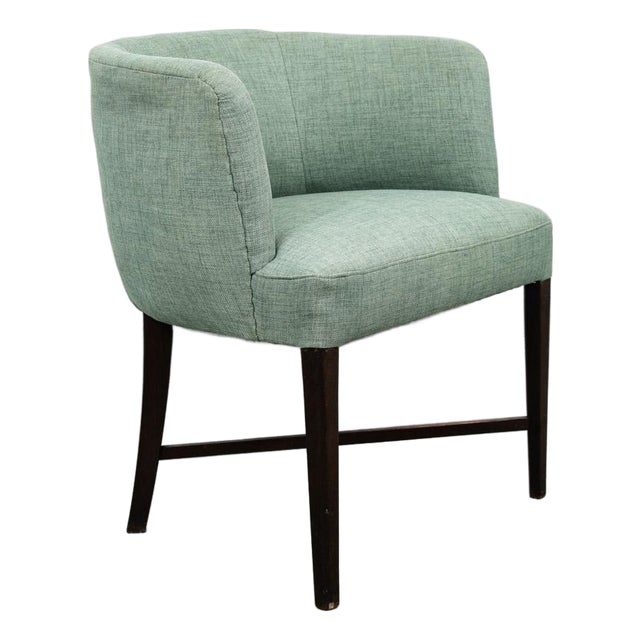 Mid Century Danish Modern Lounge Chair Armchair Green Arms MCM Denmark Lowback For Sale