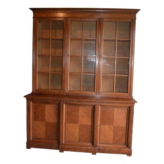 Antique Mahogany Display Bookcase For Sale