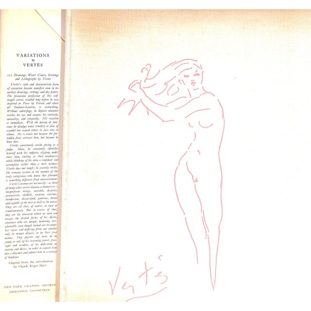 "Variations Drawings, Water Colors, Etchings and Lithographs by Vertes" 1961 Roger-Marx. Claude [Text By] For Sale - Image 4 of 12