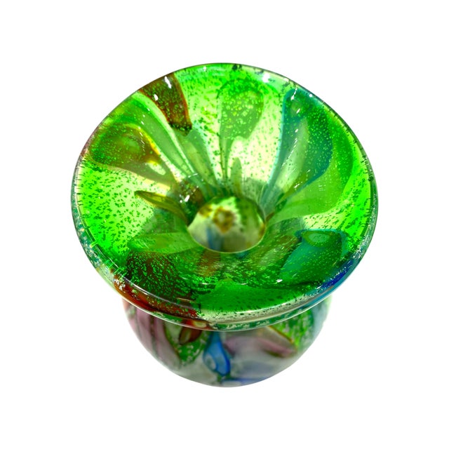 Murano Arte Vetraria Muranese AVeM Hand Blown Tutti Frutti Art Glass Vase For Sale In San Francisco - Image 6 of 15