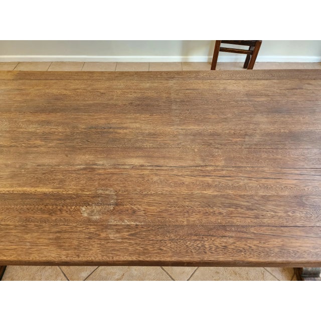 Antique French Refectory Dining Table 16 Foot Early 1900s For Sale - Image 12 of 13