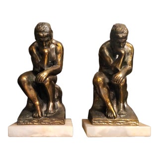 1920s Cast-Bronze Figurative Bookends - a Pair For Sale