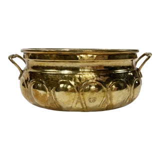 Hammered Brass Planter For Sale