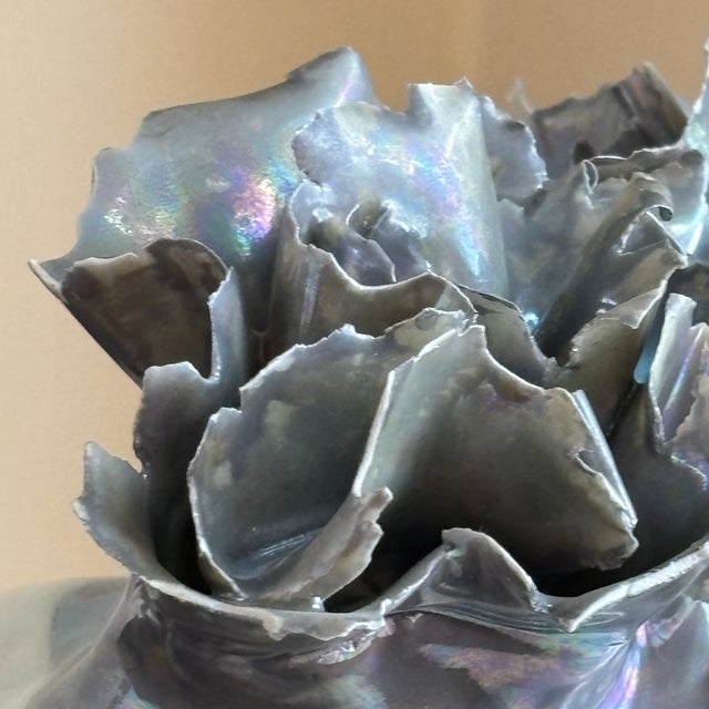 Light Gray 1976 Abstract Sylvia Hyman (1917-2012) Porcelain Sculpture For Sale - Image 8 of 12