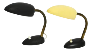 Small Metal Table Lamps with Goosenecks from Cosack Leuchten, 1950s, Set of 2