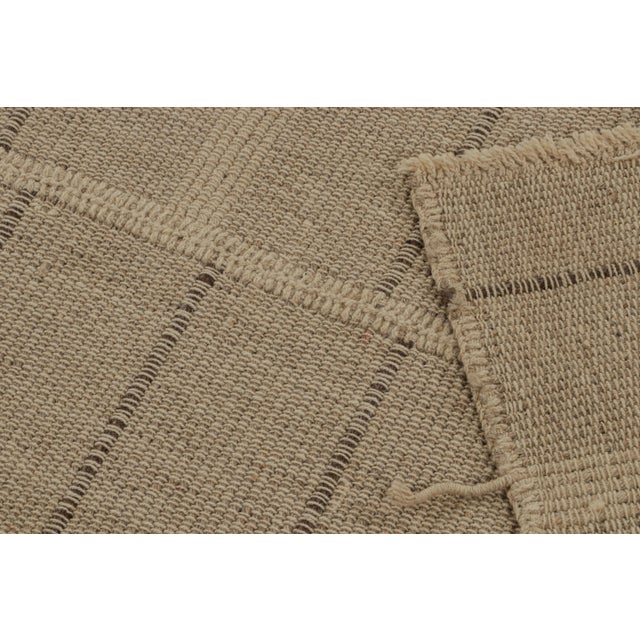 Textile Rug & Kilim’s Modern Kilim in Beige & Brown Stripes For Sale - Image 7 of 7