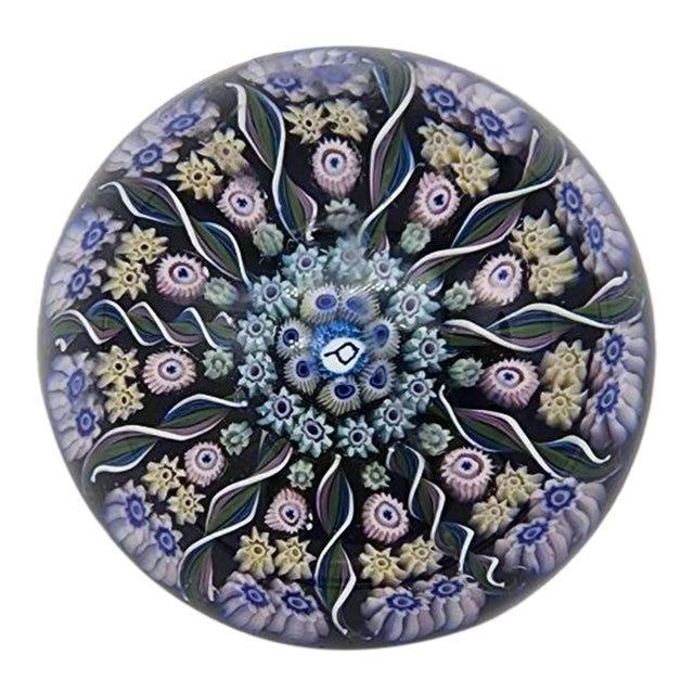 Mid 20th Century Perthshire Millefiori Glass Paperweight For Sale