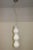 "TRI" Pendant Murano Blown White Glass and Gray Mounting. Designed by Mario Mazzer for ITRE. Dimensions: Glass Diameter 6"...