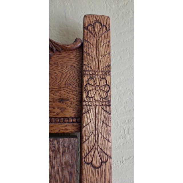 Early 20th Century Early 20th Century Oak Dresser With Beveled Mirror For Sale - Image 5 of 11