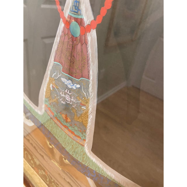 Mid 20th Century Ancestral Silk Painting For Sale - Image 4 of 12