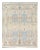 Modern Oushak Beige and Blue Handmade Tribal Floral Pattern Wool Rug For Sale