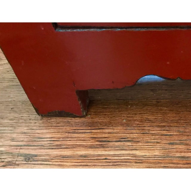 20th Century Chinese Medium Sized Cinnabar Lacquered Sideboard Buffet Alter For Sale - Image 9 of 11