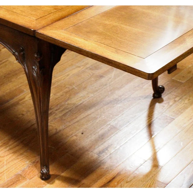 1950s Mid-20th Century French Style Drawer Leaf Dining or Kitchen Table For Sale - Image 5 of 6