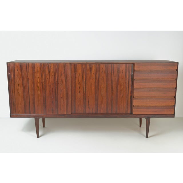 Henry Rosengren Hansen Highboard by Henry Rosengren Hansen for Brande Møbelindustri, Denmark, 1960s For Sale - Image 4 of 18