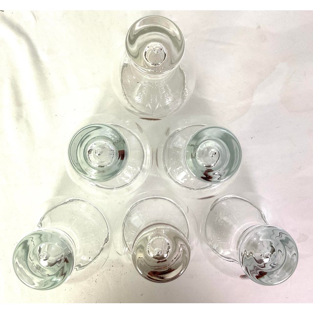 Set of six-Licor 43 Cuarenta Y Tres cocktail glasses Unique bubble stem