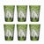 French Country ARTEL Lily of the Valley Tumbler in Khaki Green, Set of 6 For Sale - Image 3 of 3