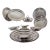 New 1970s Silverplate Dinner Service Imperial Suite of 15 Piece Matching Set With Bead Applied Border For Sale