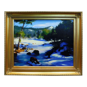 William Martin Original Oil Paintings on Canvas Framed Hand Signed Snow View
