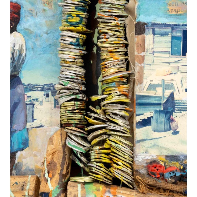 Willie Bester "Township Life" Mixed Media, 1993 For Sale - Image 10 of 13