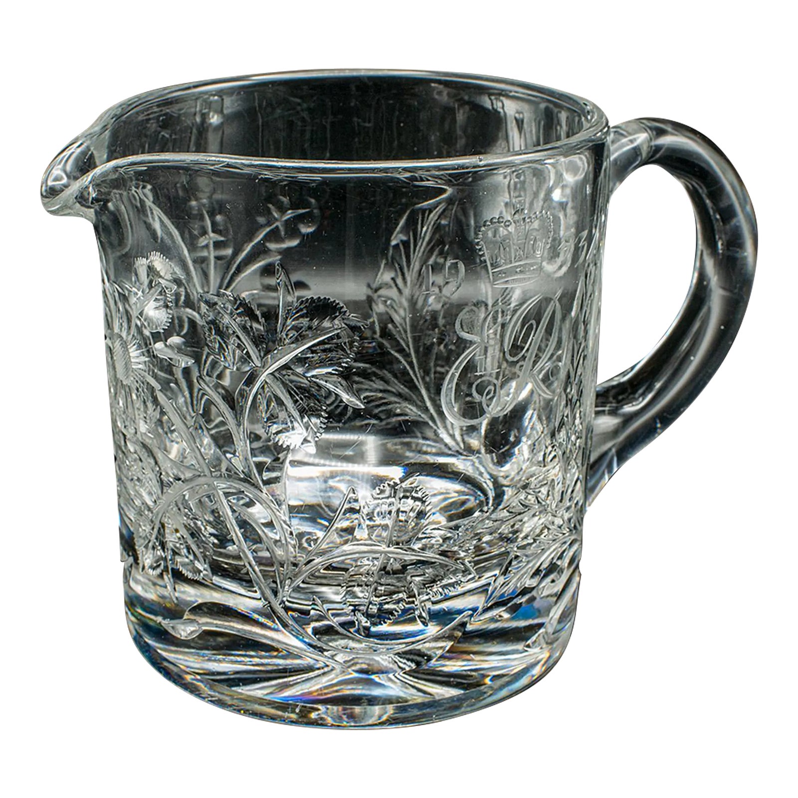 Vintage Queen Elizabeth II Coronation Jug, English, Glass, Cordial ...