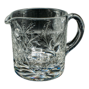 Vintage Queen Elizabeth II Coronation Jug, English, Glass, Cordial Pitcher, 1953
